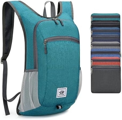 Mochila de excursión de 15L Ultraligera de peso ligero Mochilas para excursiones de excursión de 15L resistentes al agua Mochila plegable para viajes (gris)