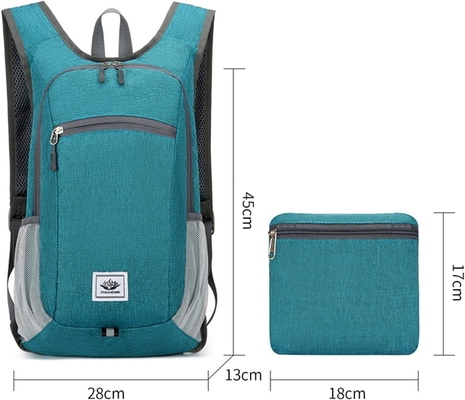 Mochila de excursión de 15L Ultraligera de peso ligero Mochilas para excursiones de excursión de 15L resistentes al agua Mochila plegable para viajes (gris)