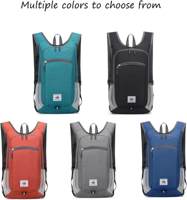 Mochila de excursión de 15L Ultraligera de peso ligero Mochilas para excursiones de excursión de 15L resistentes al agua Mochila plegable para viajes (gris)
