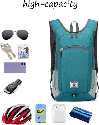 Mochila de excursión de 15L Ultraligera de peso ligero Mochilas para excursiones de excursión de 15L resistentes al agua Mochila plegable para viajes (gris)