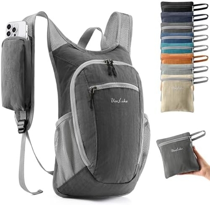 Mochila de caminata de 10L para viajes Mochila de día ligera Mochila empacada para mujeres Hombres