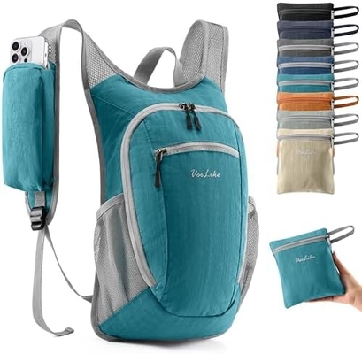 Mochila de caminata de 10L para viajes Mochila de día ligera Mochila empacada para mujeres Hombres