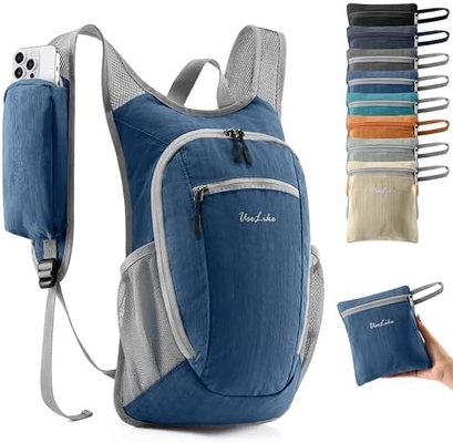Mochila de caminata de 10L para viajes Mochila de día ligera Mochila empacada para mujeres Hombres