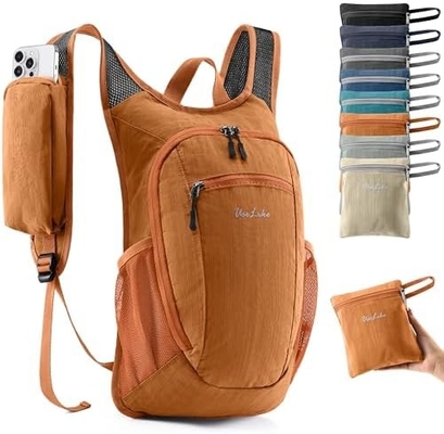Mochila de caminata de 10L para viajes Mochila de día ligera Mochila empacada para mujeres Hombres