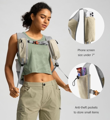 Mochila de caminata de 10L para viajes Mochila de día ligera Mochila empacada para mujeres Hombres