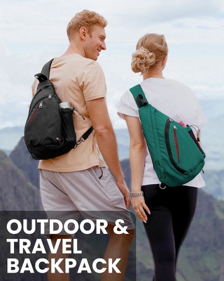 OutdoorMaster Sling Bag, Mochila de día para senderismo, Crossbody Shoulder Chest Mochila de viaje urbana para mujeres y hombres