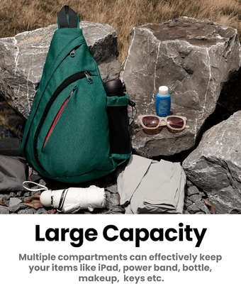 OutdoorMaster Sling Bag, Mochila de día para senderismo, Crossbody Shoulder Chest Mochila de viaje urbana para mujeres y hombres