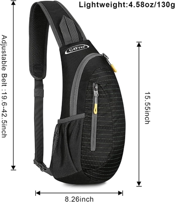 G4Free Bolsas de eslingas Hombres y mujeres Mochila de hombro Pequeña mochila de eslingas de cuerpo cruzado (Negro)