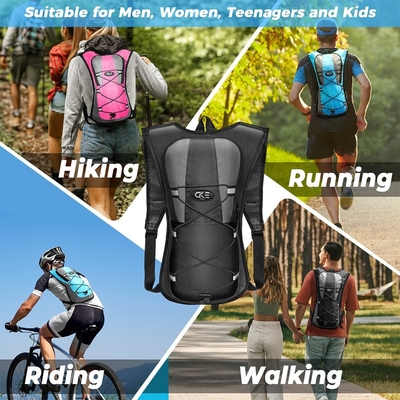 Mochila de hidratación Mochila de hidratación Mochila de agua con 2L (70 onzas) vejiga de hidratación para hombres Mujeres Niños para correr