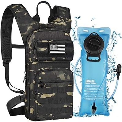 Mochila de hidratación con vejiga de agua de 3L TPU, mochila de agua táctica Molle para hombres Mujeres, paquete de hidratación para senderismo