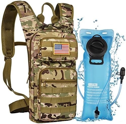 Mochila de hidratación con vejiga de agua de 3L TPU, mochila de agua táctica Molle para hombres Mujeres, paquete de hidratación para senderismo