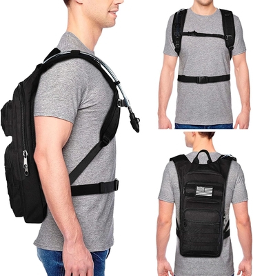 Mochila de hidratación con vejiga de agua de 3L TPU, mochila de agua táctica Molle para hombres Mujeres, paquete de hidratación para senderismo