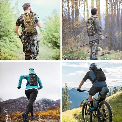 Mochila de hidratación con vejiga de agua de 3L TPU, mochila de agua táctica Molle para hombres Mujeres, paquete de hidratación para senderismo