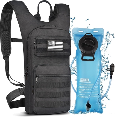 Mochila de hidratación con vejiga de agua de 3L TPU, mochila de agua táctica Molle para hombres Mujeres, paquete de hidratación para senderismo