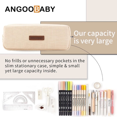 ANGOOBABY Casco de lápiz pequeño Estudiante Bolso de lápiz Bolso de moneda Bolso de cosméticos Bolso de escritorio Organizador de papelería para la escuela adolescente