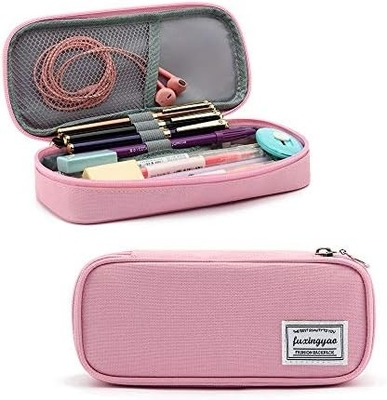 FUXINGYAO Casilla de lápiz, bolsillo de lápiz con varias ranuras, bolso de lápiz portátil, caja de lápiz para oficina ((NEGRO)