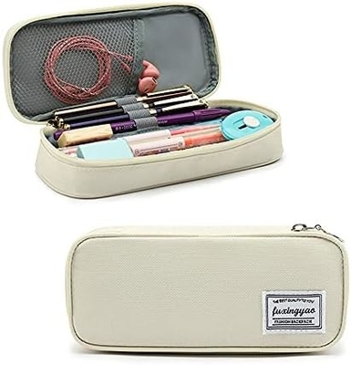 FUXINGYAO Casilla de lápiz, bolsillo de lápiz con varias ranuras, bolso de lápiz portátil, caja de lápiz para oficina ((NEGRO)