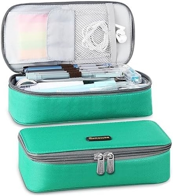 Cubo de lápiz Casilla de lápiz Capaz Cadera de lápiz Caja de maquillaje Bolso de tela de Oxford Bolso de gran almacenamiento Papelería