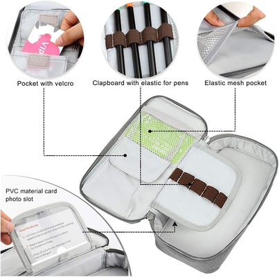 Cubo de lápiz Casilla de lápiz Capaz Cadera de lápiz Caja de maquillaje Bolso de tela de Oxford Bolso de gran almacenamiento Papelería