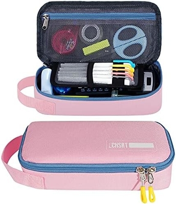 ECHSRT Casilla de lápiz grande, bolso de bolígrafo estético con gran capacidad, bolsa de papelería portátil minimalista con mango para