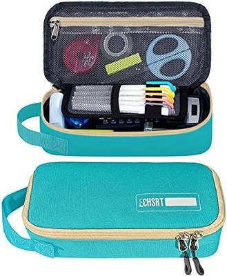 ECHSRT Casilla de lápiz grande, bolso de bolígrafo estético con gran capacidad, bolsa de papelería portátil minimalista con mango para