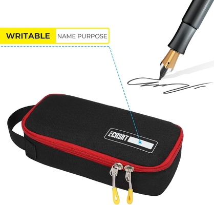ECHSRT Casilla de lápiz grande, bolso de bolígrafo estético con gran capacidad, bolsa de papelería portátil minimalista con mango para