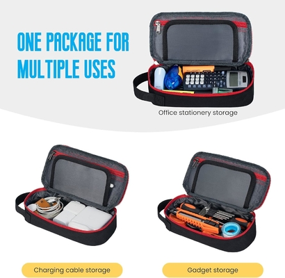 ECHSRT Casilla de lápiz grande, bolso de bolígrafo estético con gran capacidad, bolsa de papelería portátil minimalista con mango para