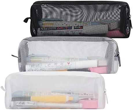 Casilla de lápiz Classycoo 4 Pack Bolsa de lápiz con cremallera, Bolsa de bolígrafo multifuncional organizadora de papelería Bolsa de almacenamiento