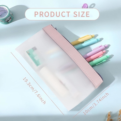 Casilla de lápiz Classycoo 4 Pack Bolsa de lápiz con cremallera, Bolsa de bolígrafo multifuncional organizadora de papelería Bolsa de almacenamiento