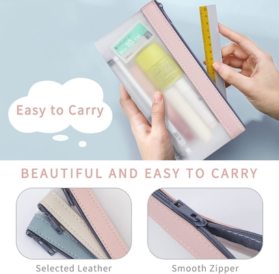 Casilla de lápiz Classycoo 4 Pack Bolsa de lápiz con cremallera, Bolsa de bolígrafo multifuncional organizadora de papelería Bolsa de almacenamiento