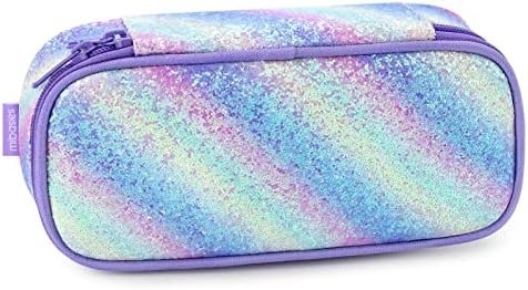 MiBASY Casilla de lápiz para niños y niñas Bolsa de bolígrafo de bolígrafo de arco iris suave (Arco iris 1)