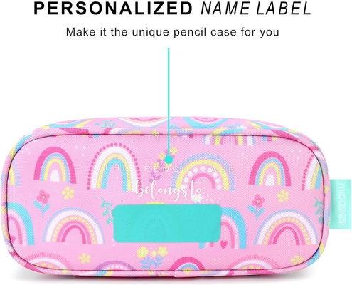 MiBASY Casilla de lápiz para niños y niñas Bolsa de bolígrafo de bolígrafo de arco iris suave (Arco iris 1)