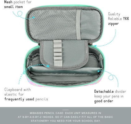 MiBASY Casilla de lápiz para niños y niñas Bolsa de bolígrafo de bolígrafo de arco iris suave (Arco iris 1)