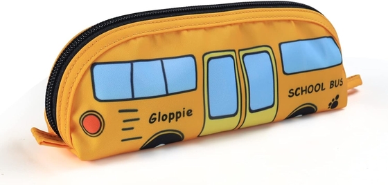 Gloppie Cute Casilla de lápiz Kawaii Bolso de lápiz Casilla de lápiz pequeño bolsas de lápiz sencillo con bolso de cremallera Casilla de lápiz de autobús