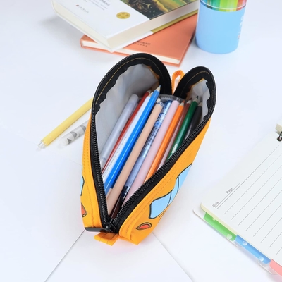 Gloppie Cute Casilla de lápiz Kawaii Bolso de lápiz Casilla de lápiz pequeño bolsas de lápiz sencillo con bolso de cremallera Casilla de lápiz de autobús