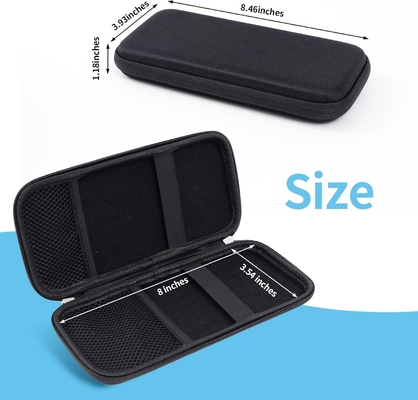 Idream365 Casilla de lápiz duro mejorada para adultos, bolsillo duradero con cremallera negra