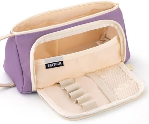 EASTHILL Casco de lápiz de gran capacidad Bolso de bolígrafo de bolígrafo de bolígrafo de bolígrafo de bolígrafo de bolígrafo simple Escuela organizador de oficina de la universidad para adolescentes