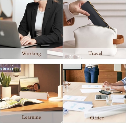 ISuperb 4 Pcs Casilla de lápiz pequeño PU Cuero bolso de lápiz organizador a prueba de agua Bolso de almacenamiento Cosmético Bolso de cremallera para mujeres