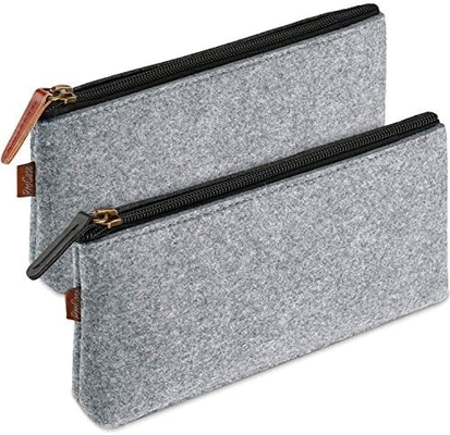 ProCase Bolso de lápiz Bolso de lápiz, bolso de papel de alumnado de fieltro Bolso de cremallera Bolso de cremallera para lápices, lápices, destacadores, bolígrafo de gel, marcadores