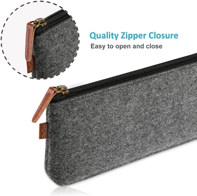 ProCase Bolso de lápiz Bolso de lápiz, bolso de papel de alumnado de fieltro Bolso de cremallera Bolso de cremallera para lápices, lápices, destacadores, bolígrafo de gel, marcadores