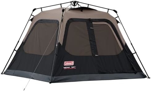 Tienda de campamento Coleman con instalación instantánea, 4/6/8/10 persona Tienda a prueba de intemperie con tecnología WeatherTec, doble espesor