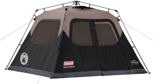 Tienda de campamento Coleman con instalación instantánea, 4/6/8/10 persona Tienda a prueba de intemperie con tecnología WeatherTec, doble espesor