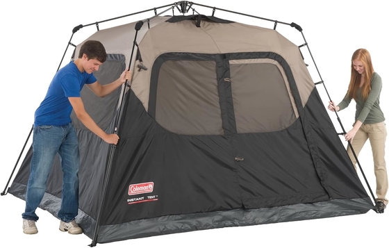 Tienda de campamento Coleman con instalación instantánea, 4/6/8/10 persona Tienda a prueba de intemperie con tecnología WeatherTec, doble espesor