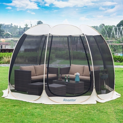 Alvantor Screen House Sala de campamento Tienda al aire libre Canopy Pop Up Sombra de sol Refugio Hexagonal Paredes de malla no impermeables 6'x6'