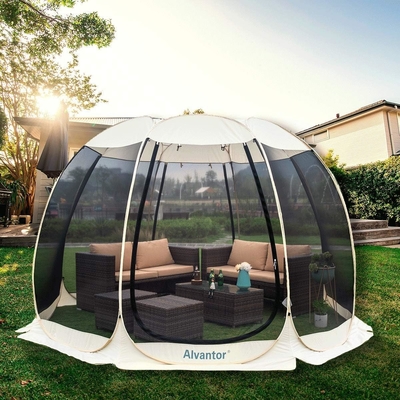Alvantor Screen House Sala de campamento Tienda al aire libre Canopy Pop Up Sombra de sol Refugio Hexagonal Paredes de malla no impermeables 6'x6'