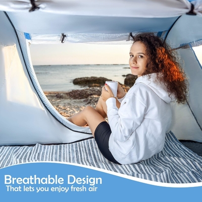 Abco 2-Persona Pop Up Tent - Cabana portátil con 2 puertas, resistente al agua y protección UV, bolso de transporte - azul cielo