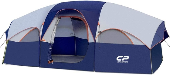 CAMPROS CP Tienda de campamento para 8 personas Tienda familiar resistente a las condiciones climáticas Tienda 5 Ventanas de malla grande, de doble capa, dividida