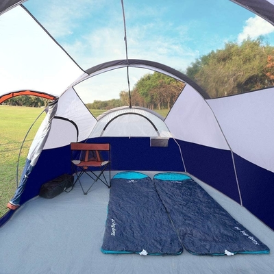 CAMPROS CP Tienda de campamento para 8 personas Tienda familiar resistente a las condiciones climáticas Tienda 5 Ventanas de malla grande, de doble capa, dividida