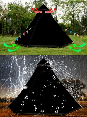 12'x10'x8'Dome Camping Tent 5-6 Persona 4 Temporada Dobles capas impermeables Anti-UV Ventoso Tiendas de campaña familiar al aire libre