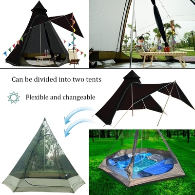 12'x10'x8'Dome Camping Tent 5-6 Persona 4 Temporada Dobles capas impermeables Anti-UV Ventoso Tiendas de campaña familiar al aire libre